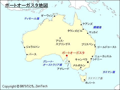 ポート・オーガスタ地図