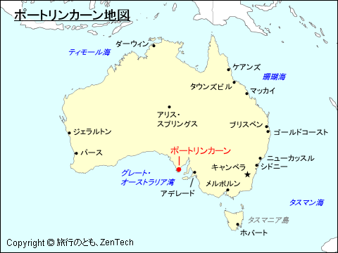 ポートリンカーン地図