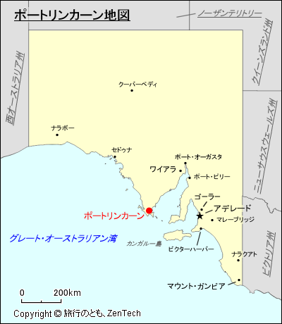 南オーストラリア州ポートリンカーン地図