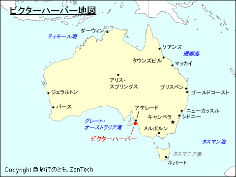 ビクターハーバー地図