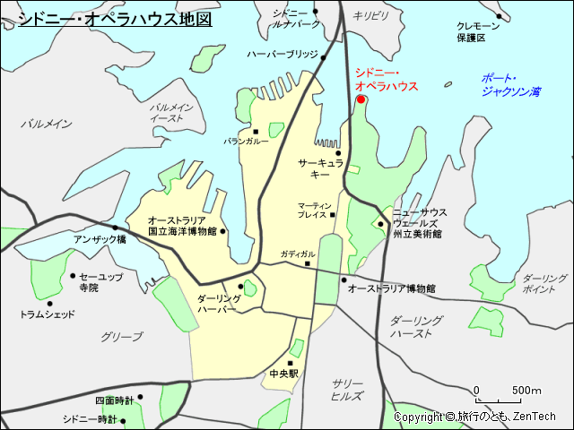 シドニー・オペラハウス地図