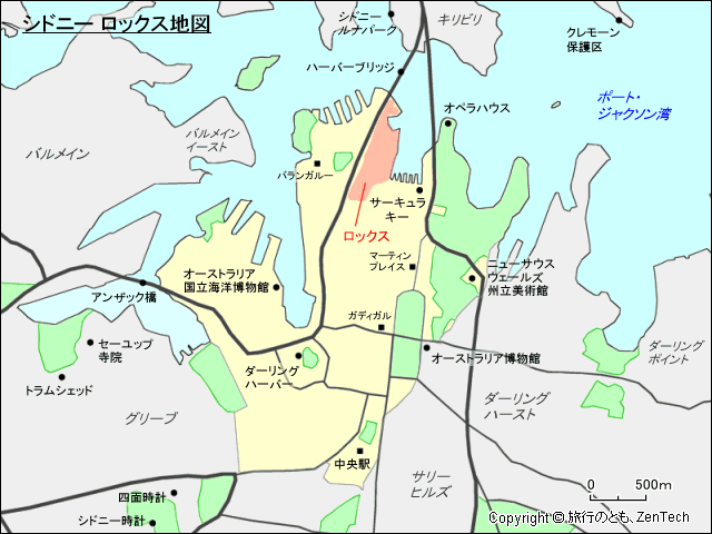 シドニー ロックス地図