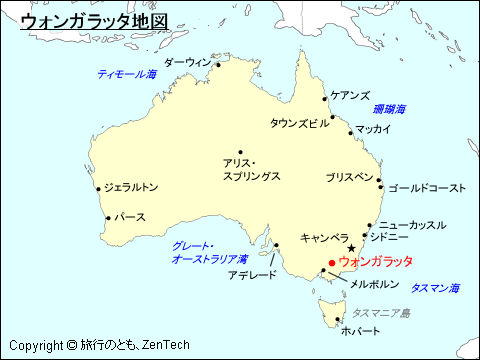ウォンガラッタ地図