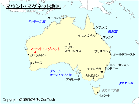マウント・マグネット地図