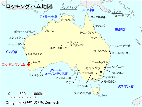 ロッキングハム地図