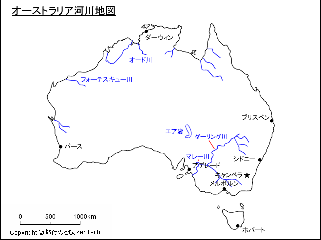 オーストラリア河川地図
