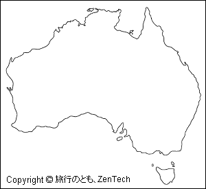 オーストラリア白地図 旅行のとも Zentech