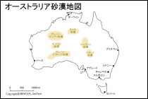 オーストラリア砂漠地図