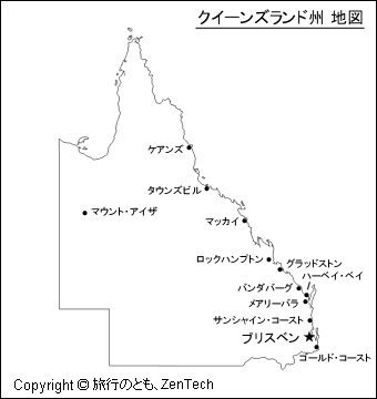 クイーンズランド州地図