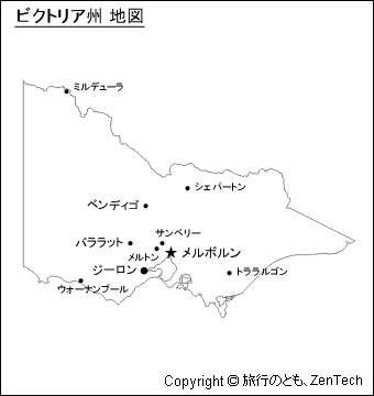 ビクトリア州地図