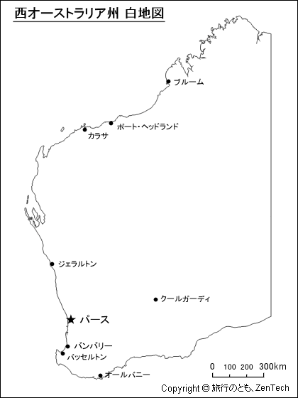 西オーストラリア州 地図