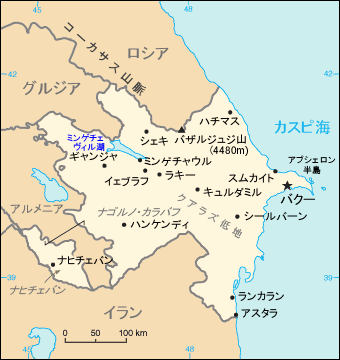 アゼルバイジャン地図