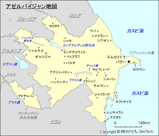 アゼルバイジャン地図