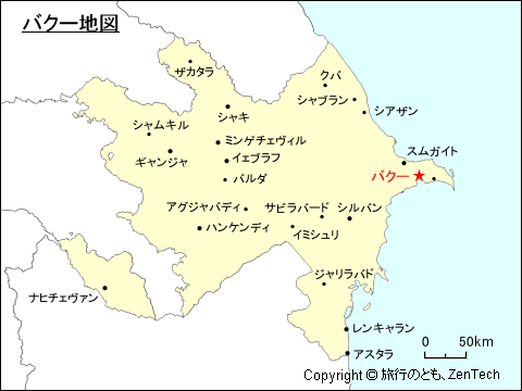 バクー地図