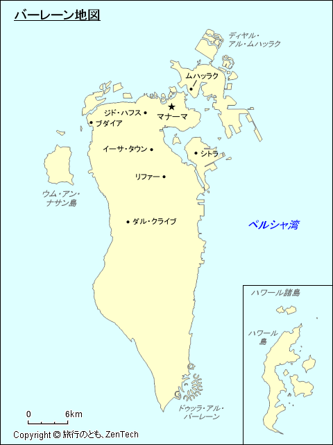 バーレーン地図