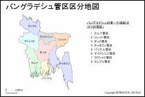 バングラデシュ州区分地図