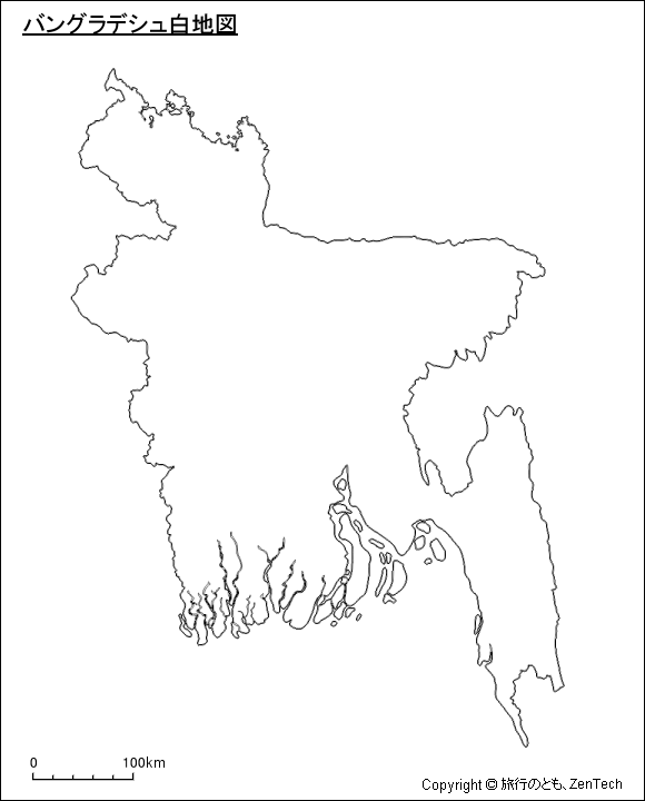 バングラデシュ白地図