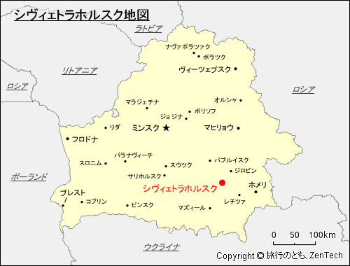 シヴィェトラホルスク地図