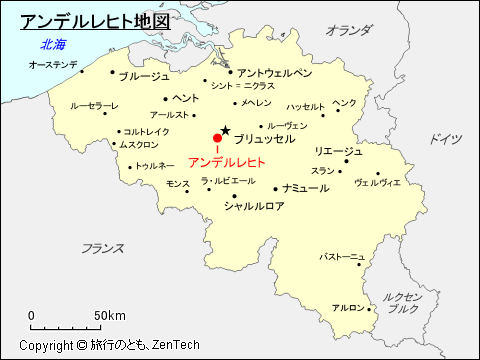 アンデルレヒト地図