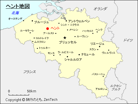 ヘント地図