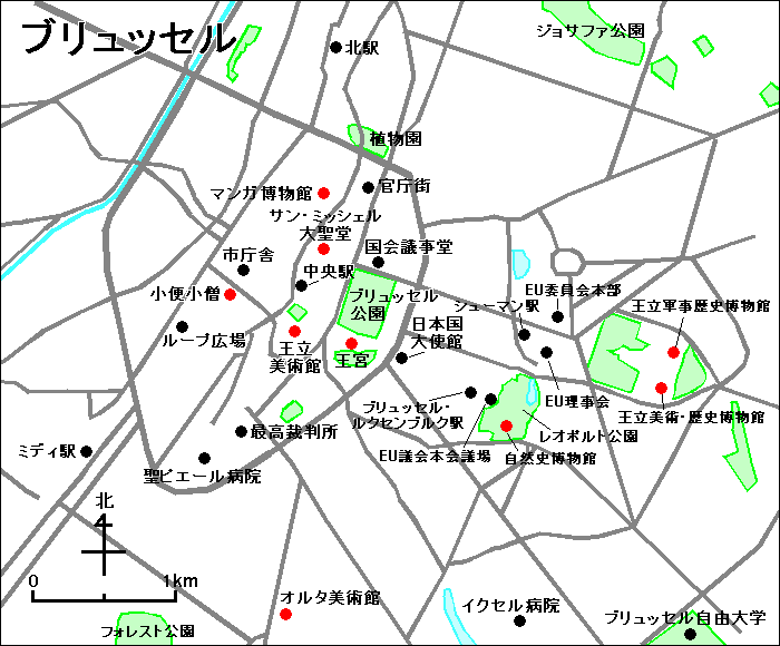 ブリュッセル地図