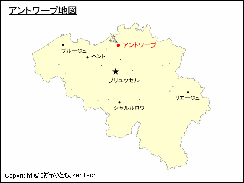 アントワープ地図