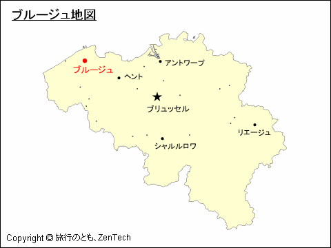 ブルージュ地図