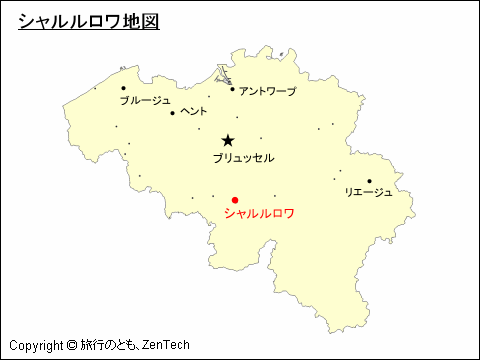 シャルルロワ地図