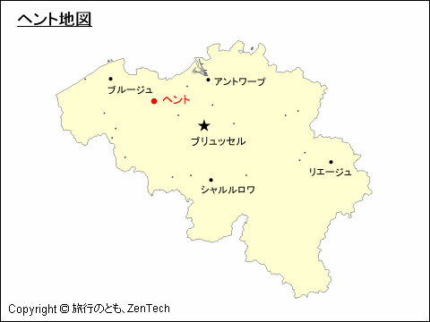 ヘント地図