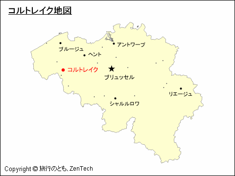 コルトレイク地図