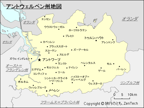 アントウェルペン州地図