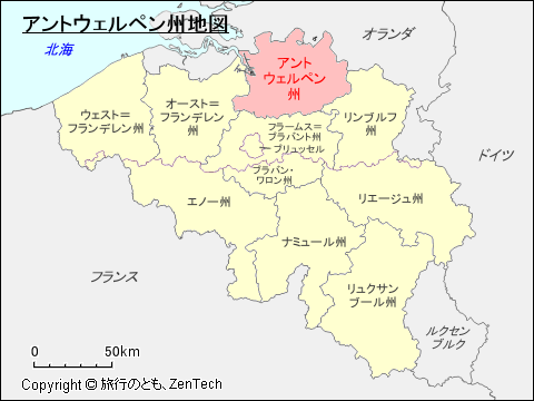 アントウェルペン州地図