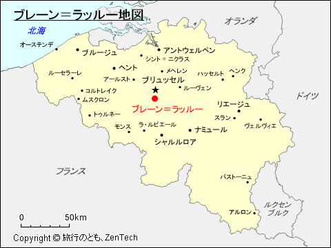 ブレーン=ラッルー地図