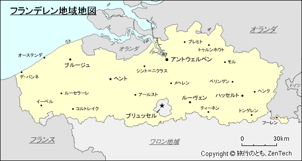 フランデレン地域地図
