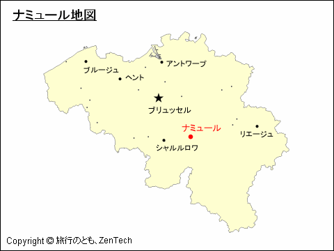 ナミュール地図