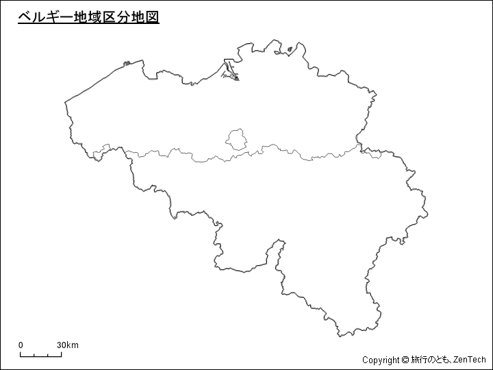 ベルギー地域区分地図 ベルギー地域区分地図
