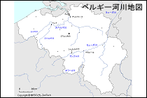 ベルギー河川地図