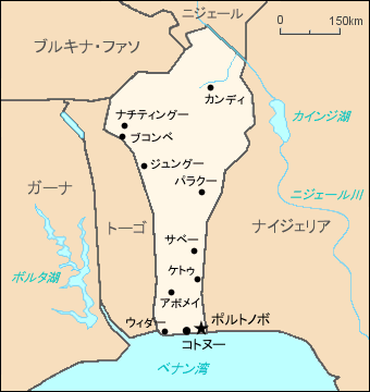 ベナン地図