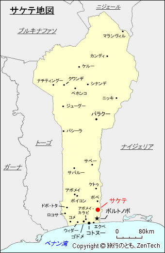 サケテ地図