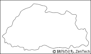 ブータン白地図