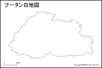 ブータン白地図