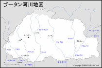 ブータン河川地図