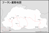 ブータン道路地図