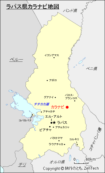 ラパス県カラナビ地図