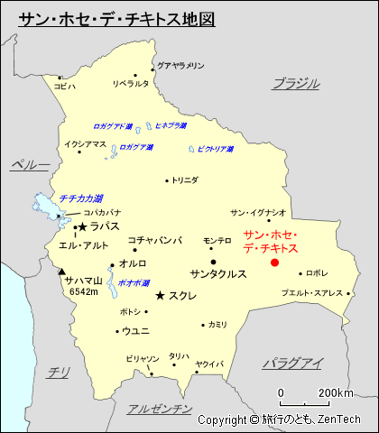 サン・ホセ・デ・チキトス地図