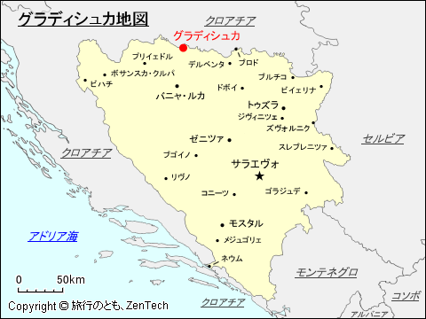 グラディシュカ地図