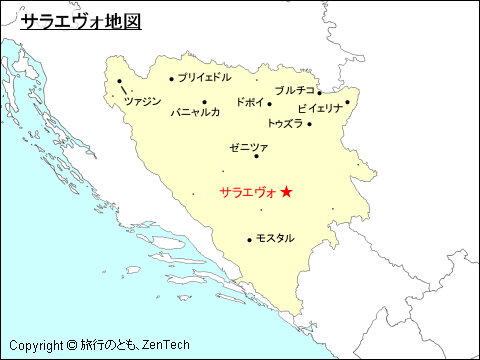 サラエヴォ地図