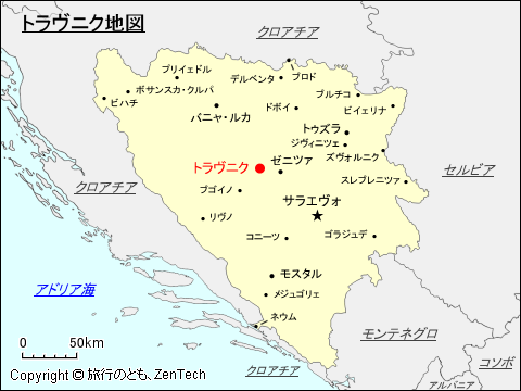 トラヴニク地図