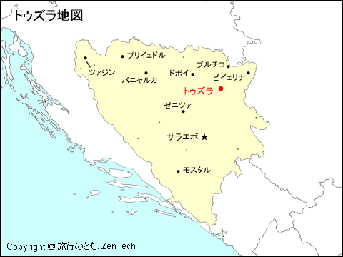 トゥズラ地図