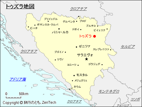 トゥズラ地図